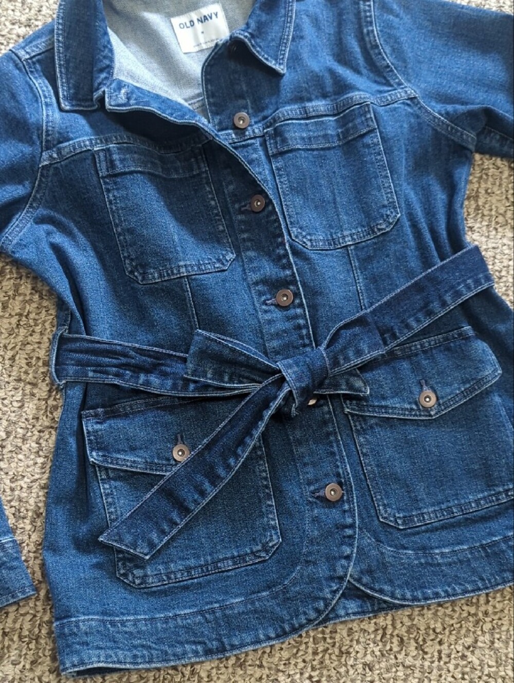 Old Navy Tie-Waist Denim Jacket - Picture 3 of 5